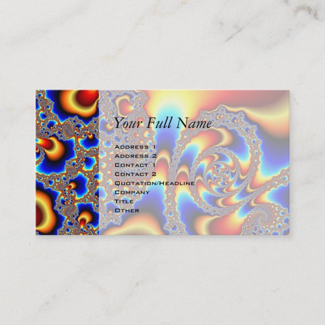 Tarjeta De Visita Deslizar a través - arte del fractal (Anverso)