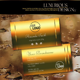 Tarjeta De Visita Deslumbrante Naranja de fuego Diamantes de lujo añ