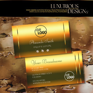 Tarjeta De Visita Deslumbrante Naranja de fuego Diamantes de lujo añ