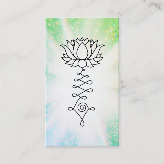 Tarjeta De Visita *~*   Desnuda Energía Sanadora de Lotus Lily Reiki (Anverso)