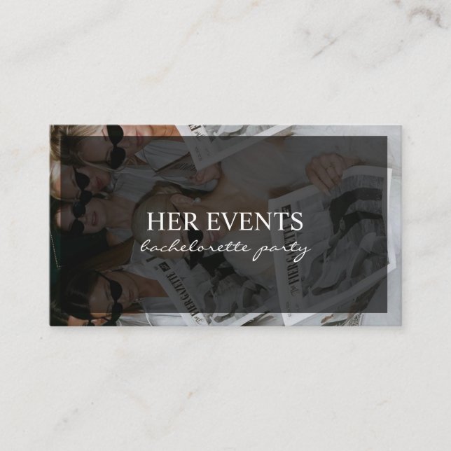 Tarjeta De Visita Despedida de soltera Celebración de la fiesta de b (Anverso)