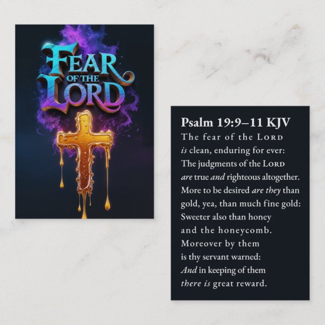 Tarjeta De Visita Desperate Darkwave | Psalm 19:9–11 KJV Card Box (Anverso / Reverso)