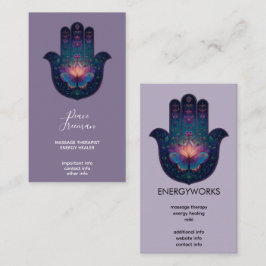 Tarjeta De Visita Despertar del Loto | Diseño de Mano Hamsa