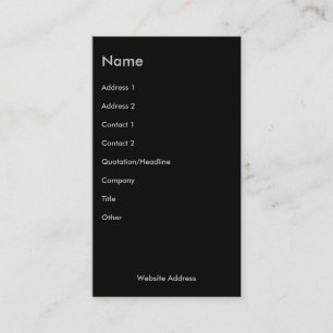 Tarjeta De Visita Después de oscuridad