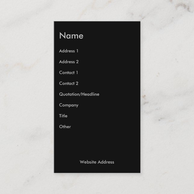 Tarjeta De Visita Después de oscuridad (Anverso)