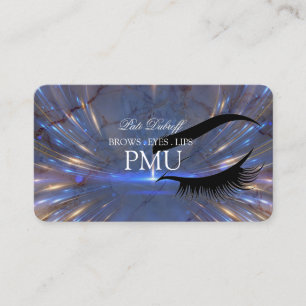Tarjeta De Visita Después del cuidado de cejas Azul PMU Microblading