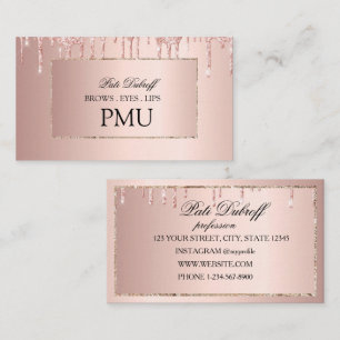 Tarjeta De Visita Después del cuidado de cejas PMU Microblading Henn