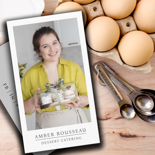 Tarjeta De Visita Dessert Caterer Baker (Subido por el creador)