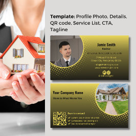 Tarjeta De Visita Destacar con nuestro agente inmobiliario de fotos 