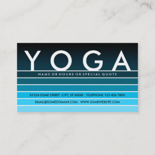 Tarjeta De Visita desvanecimiento azul YOGA