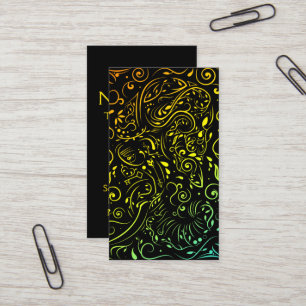 Tarjeta De Visita desvanecimiento de verano ornamental de elefantes
