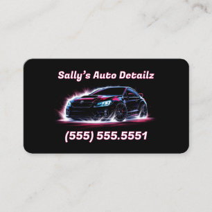 Tarjeta De Visita Detailer automático negro