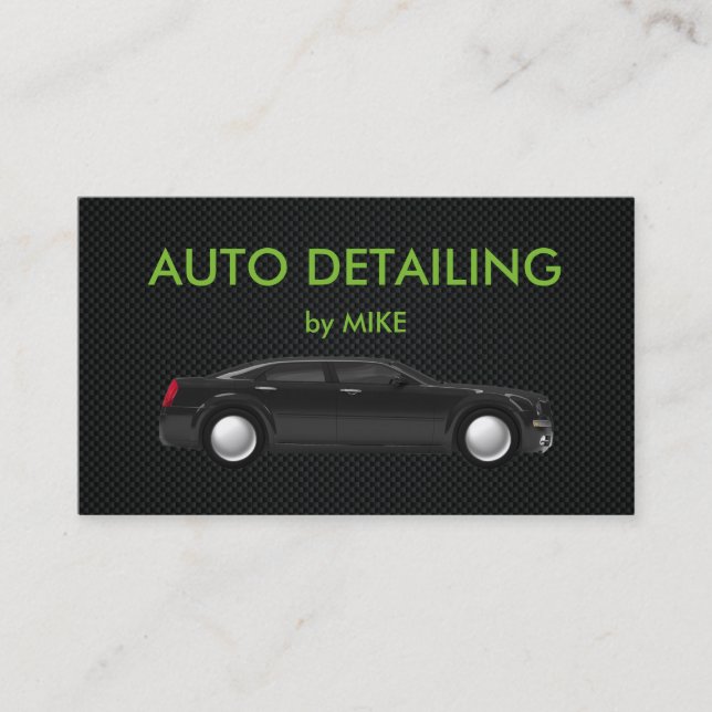 Tarjeta De Visita Detallado Automotriz Potente (Anverso)