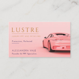 Tarjeta De Visita Detallado de Autos de Lujo con PPF Rosa