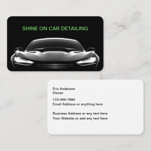 Tarjeta De Visita Detalle de Automóviles de Coche Moderno Genial
