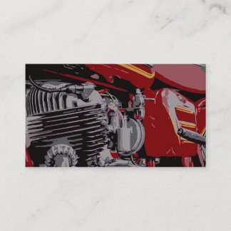 Tarjeta De Visita Detalle de motocicleta roja