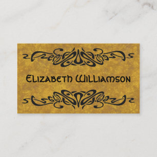 Tarjeta De Visita Detalle decorativo Art Nouveau retro de Moda vinta