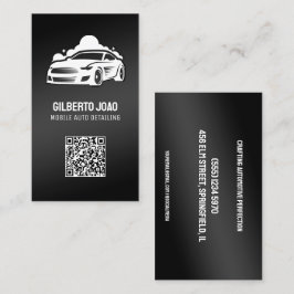 Tarjeta De Visita Detalle Móvil de Auto QR Personalizado