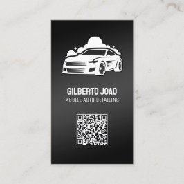 Tarjeta De Visita Detalle Móvil de Auto QR Personalizado
