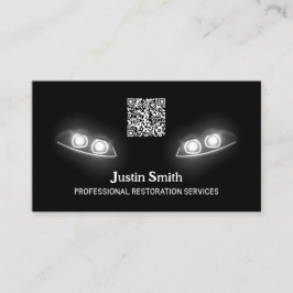 Tarjeta De Visita Detalle móvil de restauración de faros QR
