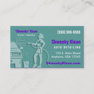 Tarjeta De Visita Detalle/túnel de lavado del auto