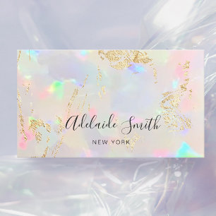 Tarjeta De Visita detalles de oro de textura opal