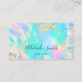 Tarjeta De Visita detalles de purpurina simulados holográfico de FAU