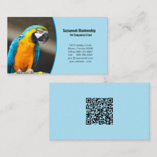 Tarjeta De Visita Detalles del negocio con código QR y foto Personal