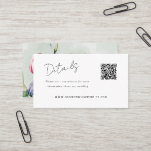 Tarjeta De Visita Detalles del sitio web del muelle de tuits del cód