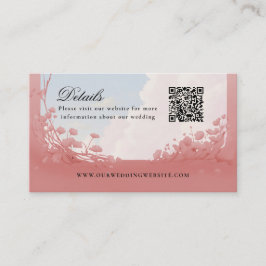 Tarjeta De Visita Detalles El código QR dota al sitio web de amor