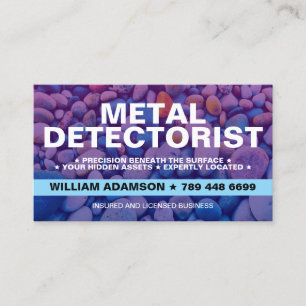 Tarjeta De Visita Detección de Metales (Caza de Tesoros Aficionada) 