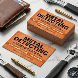Tarjeta De Visita Detección de Metales, Detector, Recuperación, Caza