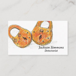 Tarjeta De Visita Detección metalizado de reliquias bloquea a un det