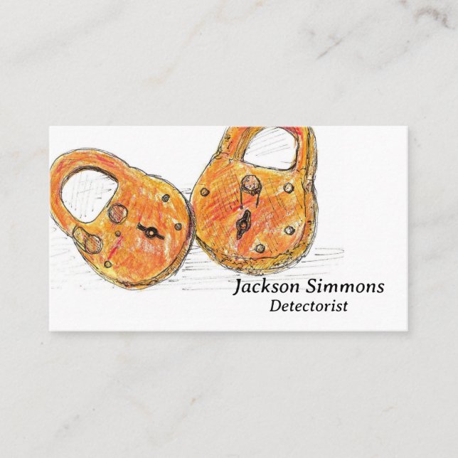 Tarjeta De Visita Detección metalizado de reliquias bloquea a un det (Anverso)