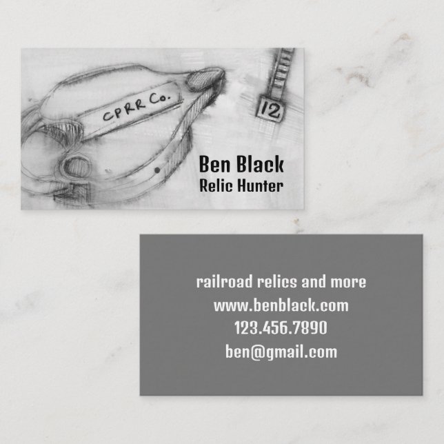 Tarjeta De Visita Detectando metalizado los clavos de la fecha de bl (Anverso / Reverso)