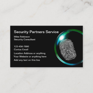 Tarjeta De Visita Detective de huellas dactilares de los servicios d