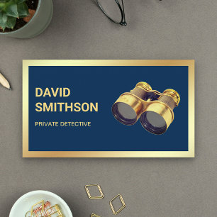 Tarjeta De Visita Detective de la Navy Blue Private Investigator