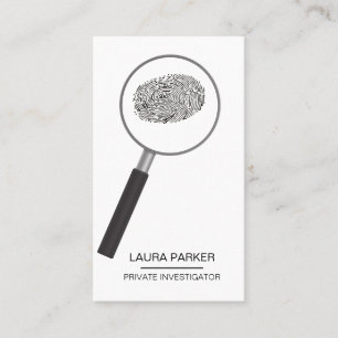 Tarjeta De Visita Detective del investigador privado de impresión d