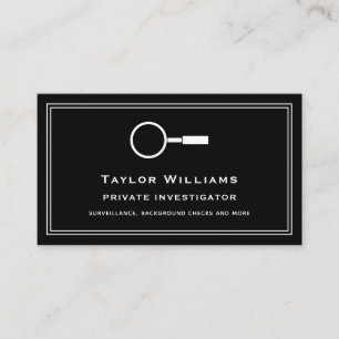Tarjeta De Visita Detective Investigador Privado Magnifying Glass
