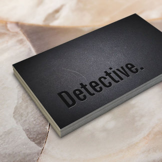 Tarjeta De Visita Detective Profesional Negrita Negrita Mínima