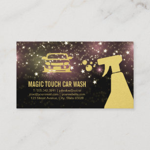 Tarjeta De Visita Detector de lavado de coches   Star Dust