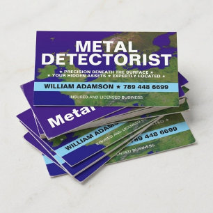 Tarjeta De Visita Detector de Metales, Detección, Recuperación, Dete
