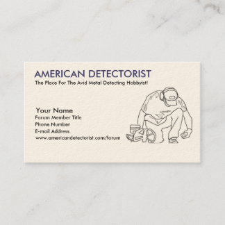 Tarjeta De Visita Detectorista americano