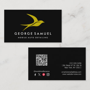 Tarjeta De Visita Detención automática   Logotipo de la tienda de re