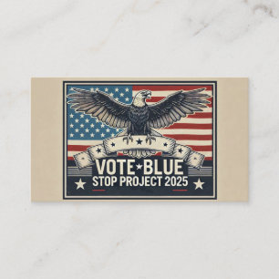 Tarjeta De Visita Detener el proyecto 2025 - Vota azul