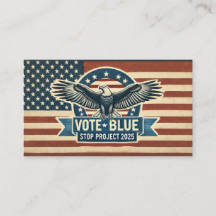 Tarjeta De Visita Detener el proyecto 2025 - Vota azul
