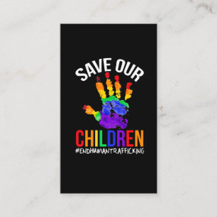 Tarjeta De Visita Detengan el tráfico humano salven la conciencia d