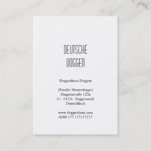 Tarjeta De Visita Deutsche Doggen Visitenkarten