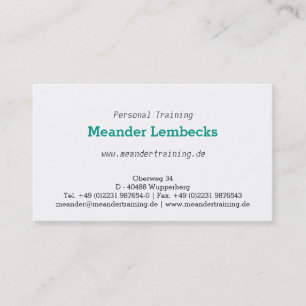 Tarjeta De Visita Dezent mit Punkt