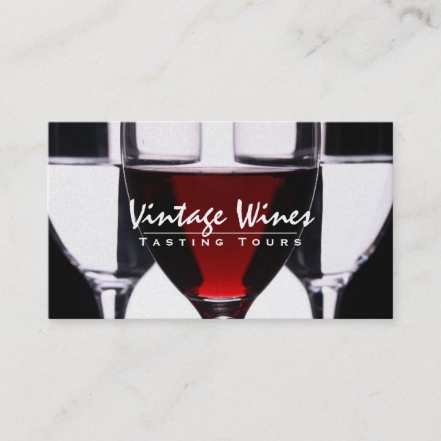 Tarjeta De Visita Di Vino | Vintage (Anverso)